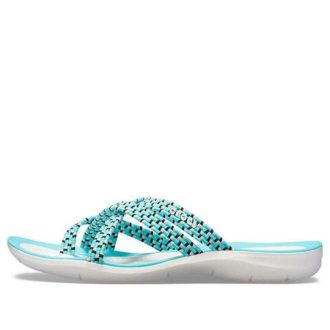 Crocs (WMNS) neulotut varvastossut Sininen valkoinen 205728-4DY