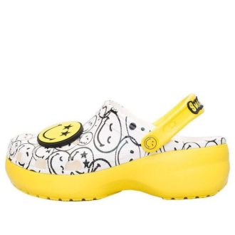 Crocs (WMNS) x Smiley World Charm Classic alustapuukengät ”Yellow White” 207980-94S Crocs (WMNS) x Smiley World Charm Classic alustapuukengät ”Yellow White” 207980-94S