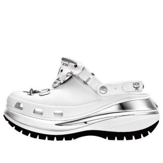 Crocs x MCM Mega Crush puukengät ”White Silver” MEXDAMM08WT Crocs x MCM Mega Crush puukengät ”White Silver” MEXDAMM08WT