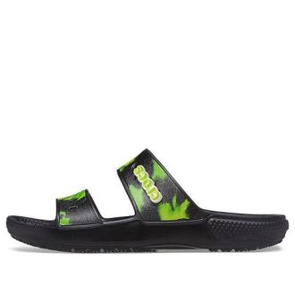 Crocsin pehmeä pohjakenkä musta vihreä unisex ”musta vihreä” 207283-0GU