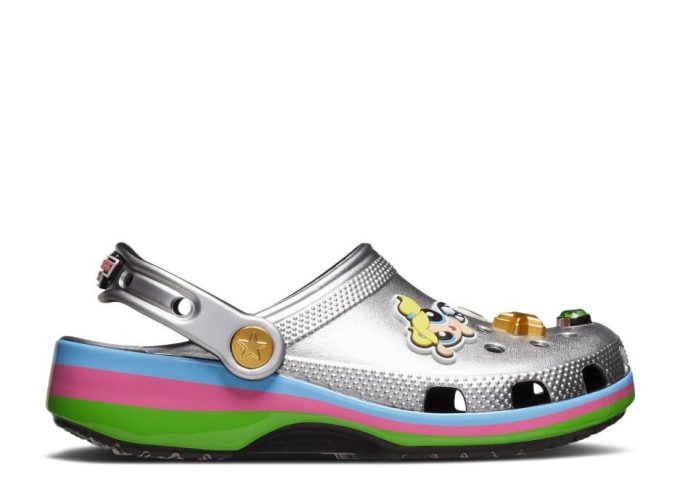The Powerpuff Girls x Classic Clog Kids ”Metallic Silver”
